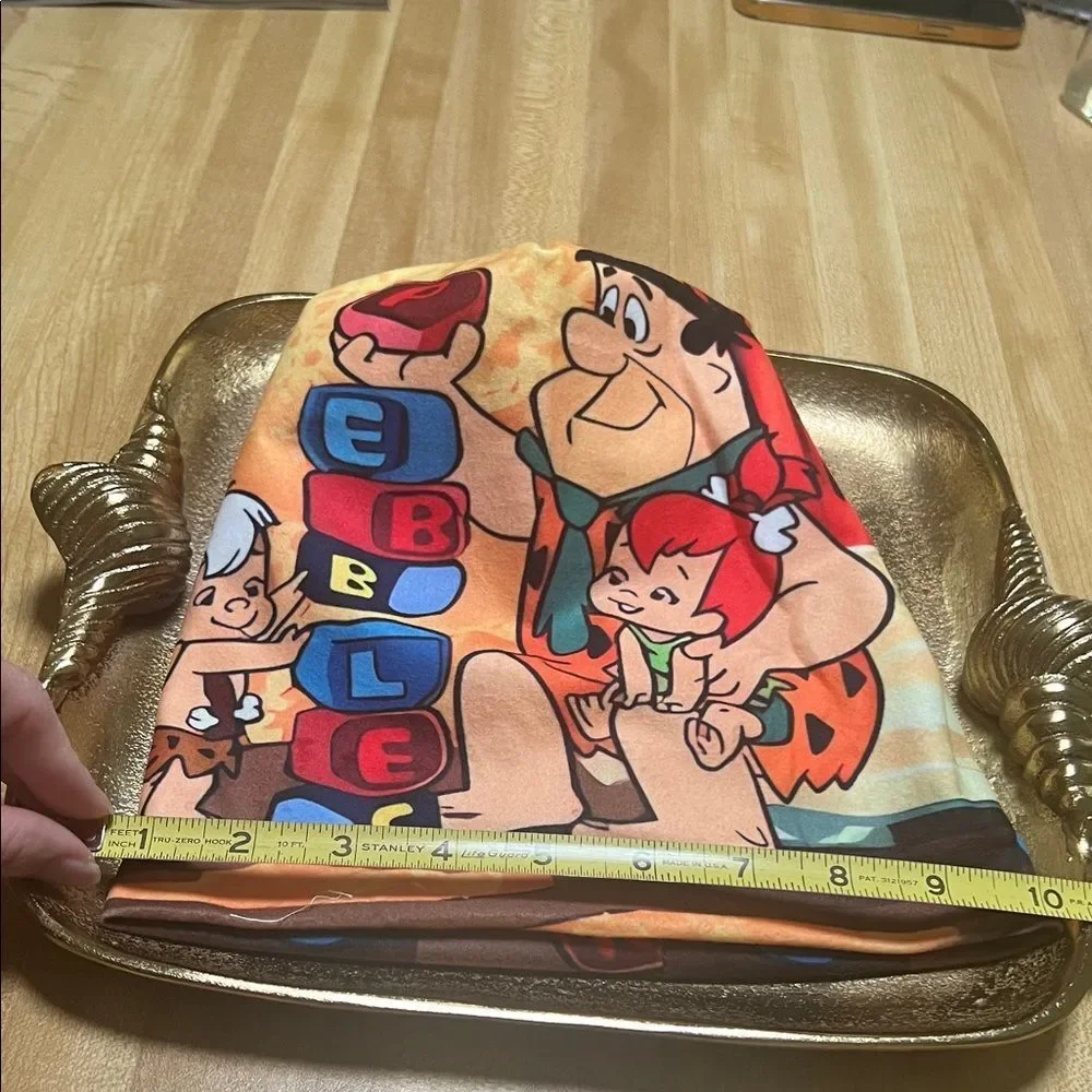 #1213=Unisex Flintstones Beanie - Orange and Red